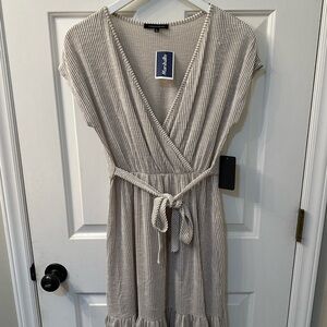 NWT Caution To The Wind Striped Mini Dress: Size Large